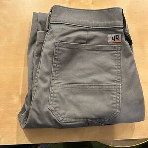 40 grit pants. 28 x 32 slim fit. Gray.